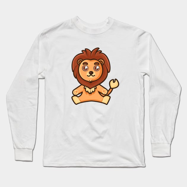 Baby Lion Long Sleeve T-Shirt by onama.std